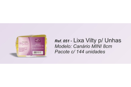 Beleza e Saúde: Vilty Care: Lixa Vilty para Unhas Canário - Pacote com 144 Unidades