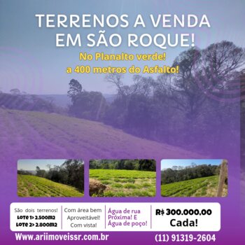 Terrenos a venda em São Roque 